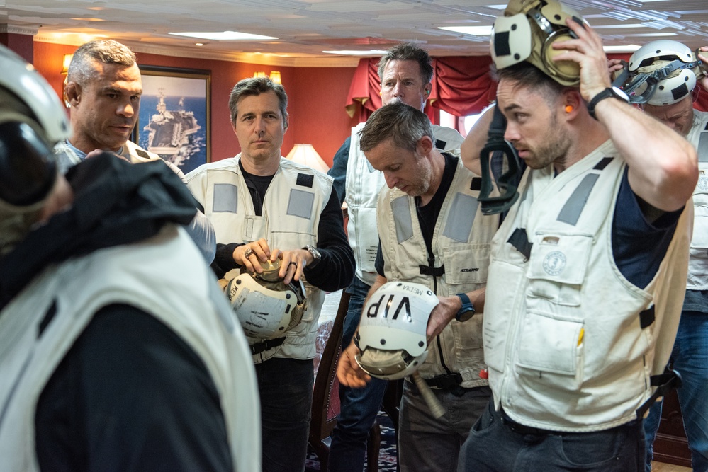 USS Ronald Reagan (CVN 76) hosts ship tour for Dr. Mike Gervais and the Finding Mastery team