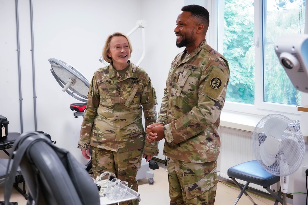 Surgeon General of the Army Visits 104th MCAS Medical Clinic in Poland