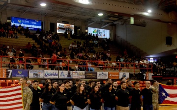 Future Soldiers Take Oath of Enlistment at Puerto Rican Basketball Game