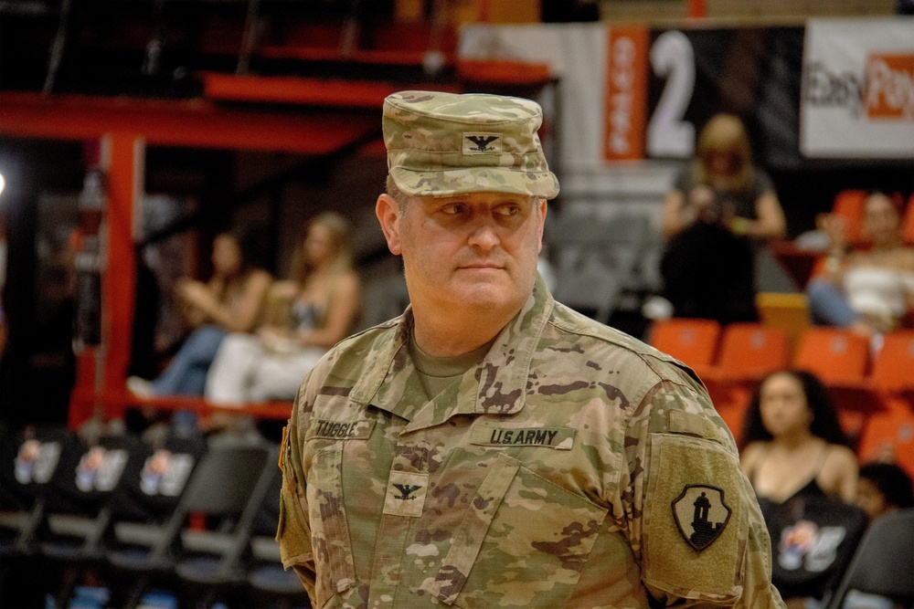 Future Soldiers Take Oath of Enlistment at Puerto Rican Basketball Game