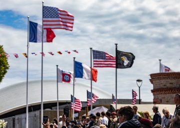 PARIS 2024 OLYMPIC TORCH THROUGH SAINTE MERE EGLISE