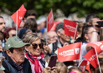 PARIS 2024 OLYMPIC TORCH THROUGH SAINTE MERE EGLISE