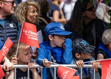 PARIS 2024 OLYMPIC TORCH THROUGH SAINTE MERE EGLISE