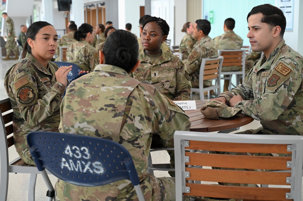 433rd Airlift Wing Chiefs' Group Hosts Speed Mentoring Event for Airmen