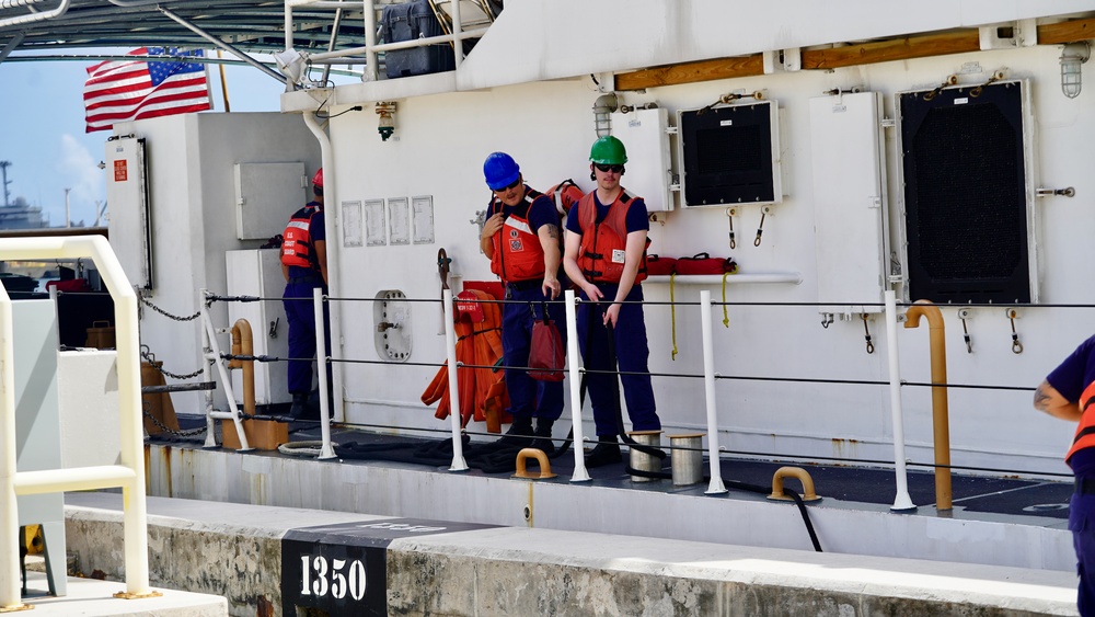 USCGC Myrtle Hazard sails for drydock