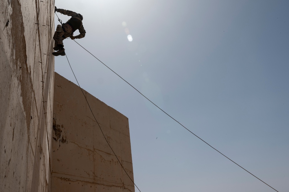 Rappelling with German Force Protection