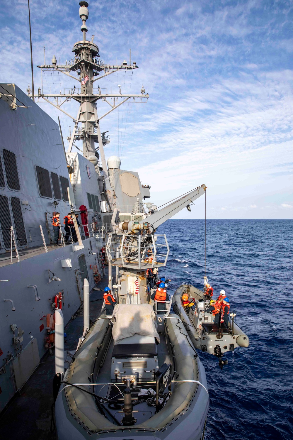 USS Ralph Johnson Conducts Boat Ops