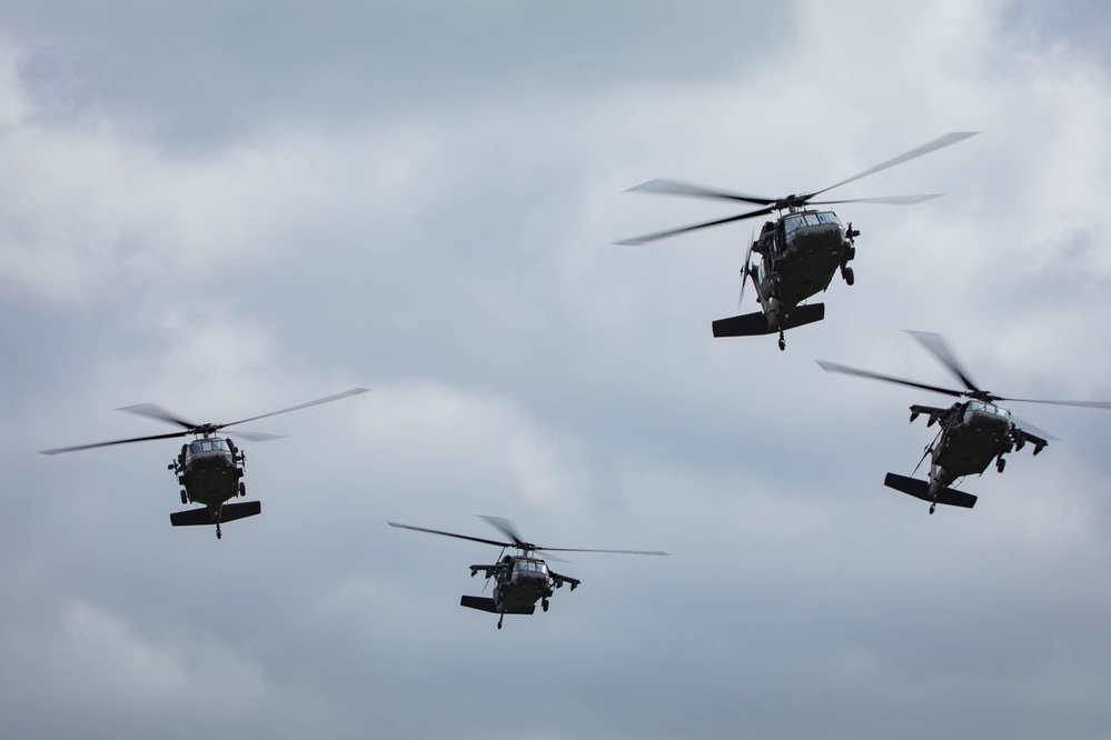 D-Day demonstrations at Mont Saint-Michel