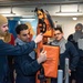 USS Ronald Reagan (CVN 76) Sailors attend stretcher bearer training during general quarters drill