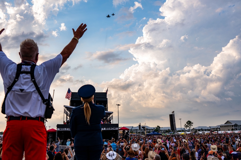 Maj. Gen. Michael A. Valle Administers Oath of Enlistment at Gulf Coast Jams County Music Festival