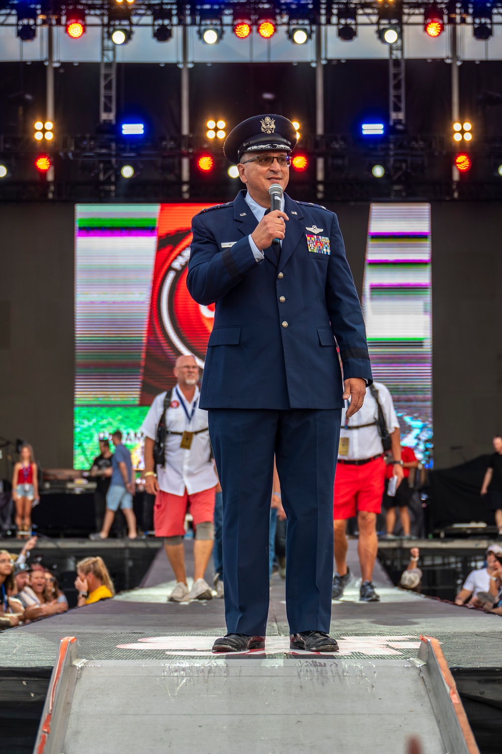 Maj. Gen. Michael A. Valle Administers Oath of Enlistment at Gulf Coast Jams County Music Festival