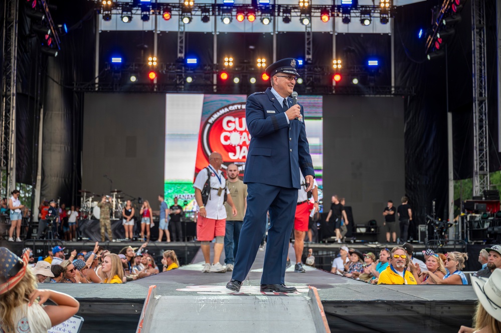 Maj. Gen. Michael A. Valle Administers Oath of Enlistment at Gulf Coast Jams County Music Festival