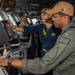 USS Ronald Reagan (CVN 76) Sailors stand  watch in the pilot house