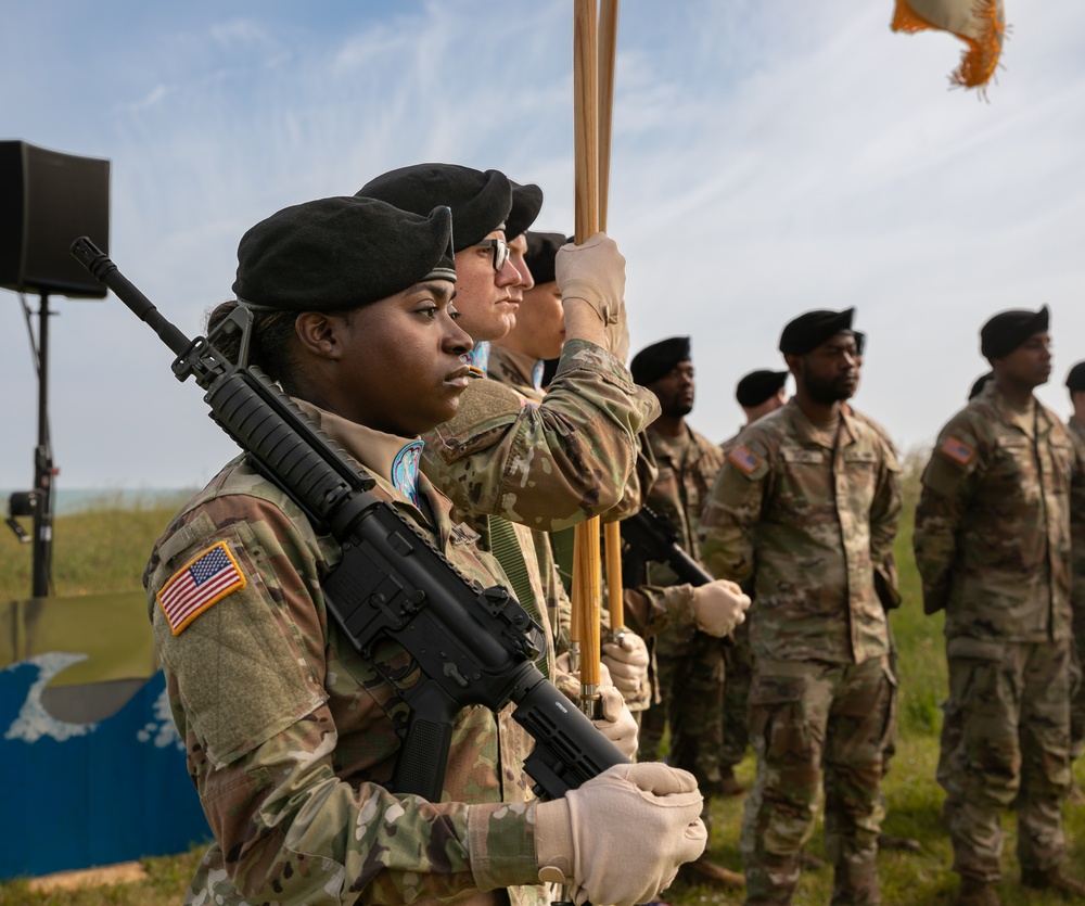 Soldiers join local school children in DDay 80 ceremony