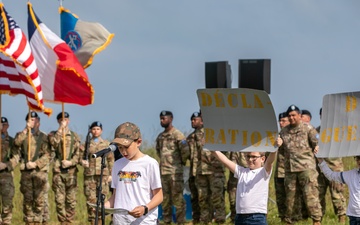 Soldiers join local school children in DDay 80 ceremony