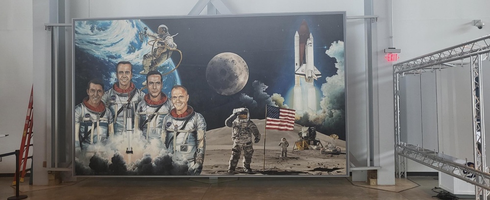 Navy test pilot school mural raised from ruin at the Patuxent River Naval Air Museum