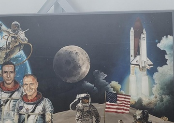 Navy test pilot school mural raised from ruin at the Patuxent River Naval Air Museum