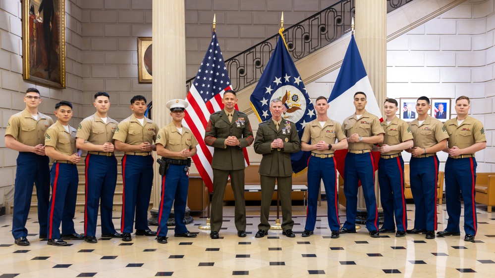 Commandant, Gen. Smith, Visits U.S. Embassy, France