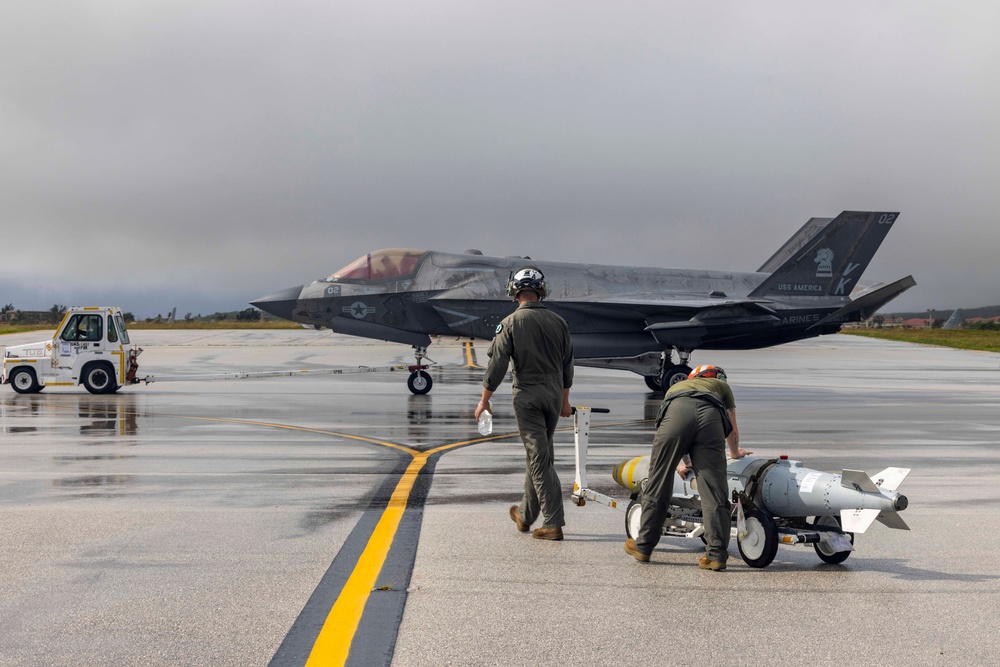 Locked and loaded; VMFA-121 conducts ordnance operations in Guam