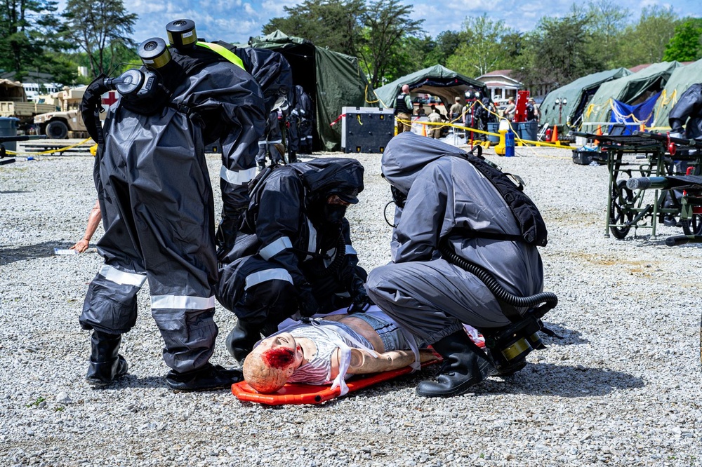 Fort Liberty Soldiers Train on CBRN Decontamination During Guardian Response 2024