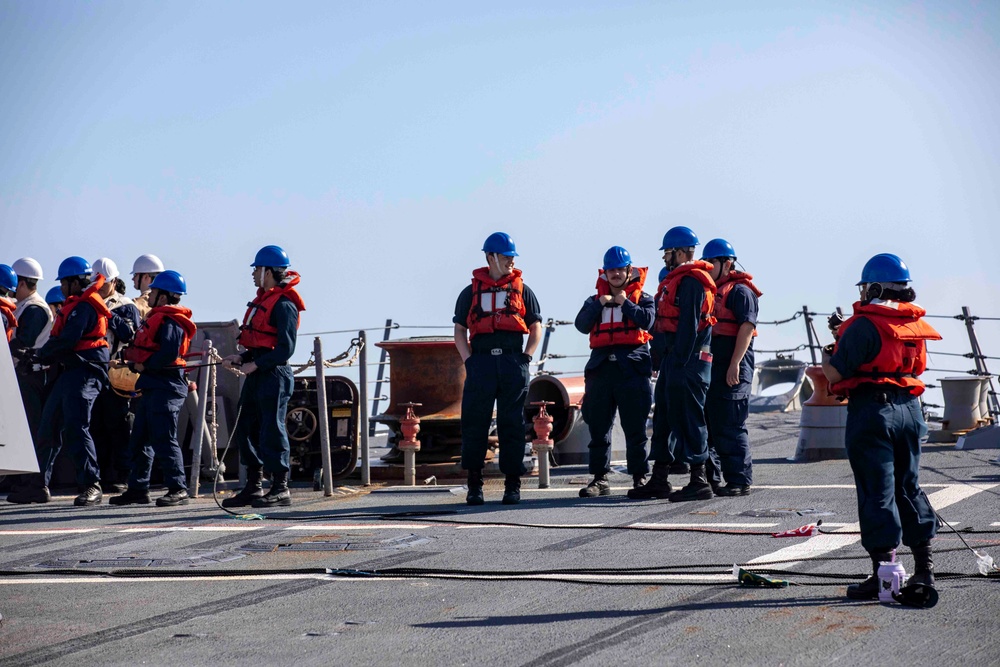 USS Ralph Johnson Conducts Replenishment at Sea with USS Ronald Reagan