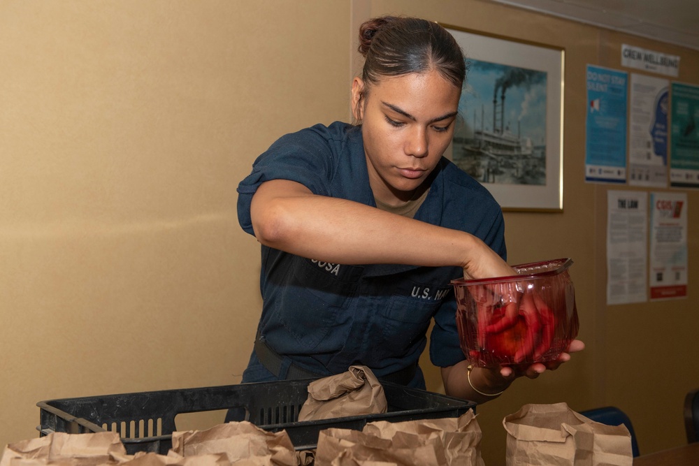 U.S. Navy Sailor: Feeding Sailors to Support Gaza Humanitarian Aid Mission