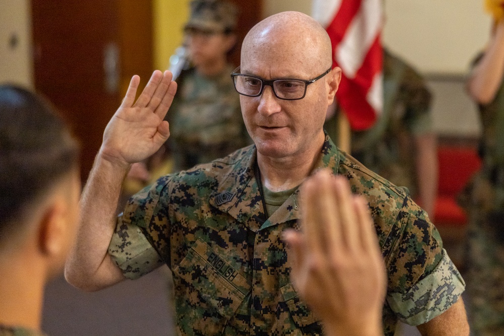 Master Gunnery Sgt. Jason English Promotion Ceremony