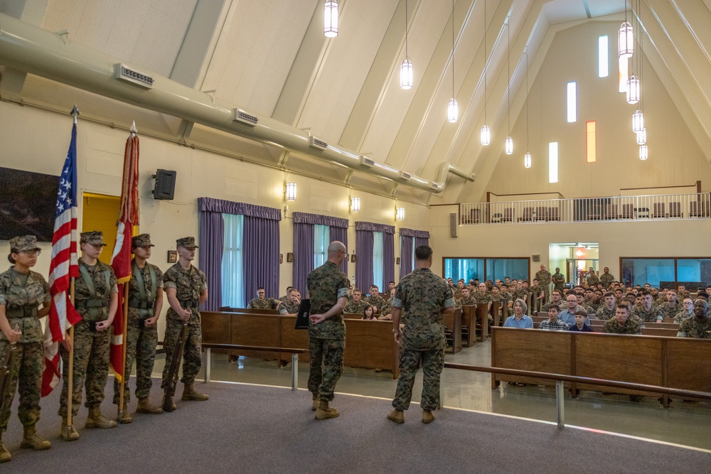 Master Gunnery Sgt. Jason English Promotion Ceremony