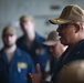 USS Hershel &quot;Woody&quot; Williams holds an All Hands Call