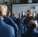 USS Hershel &quot;Woody&quot; Williams holds an All Hands Call