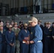 USS Hershel &quot;Woody&quot; Williams holds an All Hands Call