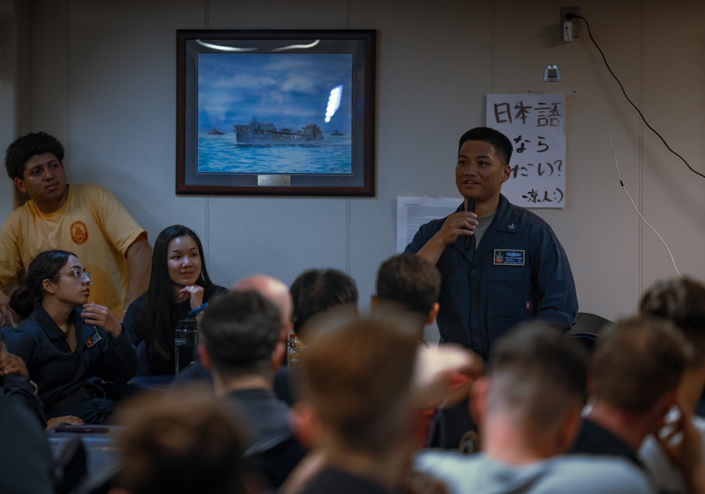 USS Hershel &quot;Woody&quot; Williams celebrates Asian American and Pacific Islander Heritage Month