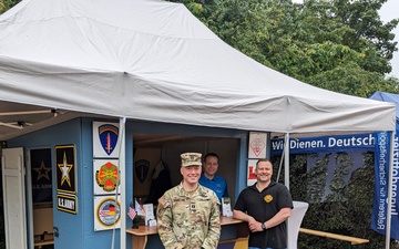U.S. Army Garrison Wiesbaden hosts local national hiring booth at German state fair