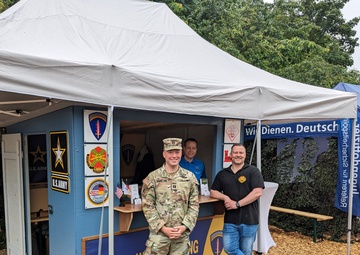 U.S. Army Garrison Wiesbaden hosts local national hiring booth at German state fair