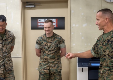 U.S. Marines with COMMSTRAT H&amp;S MCIPAC are awarded for top placements in the Visual Information and Excellence Awards