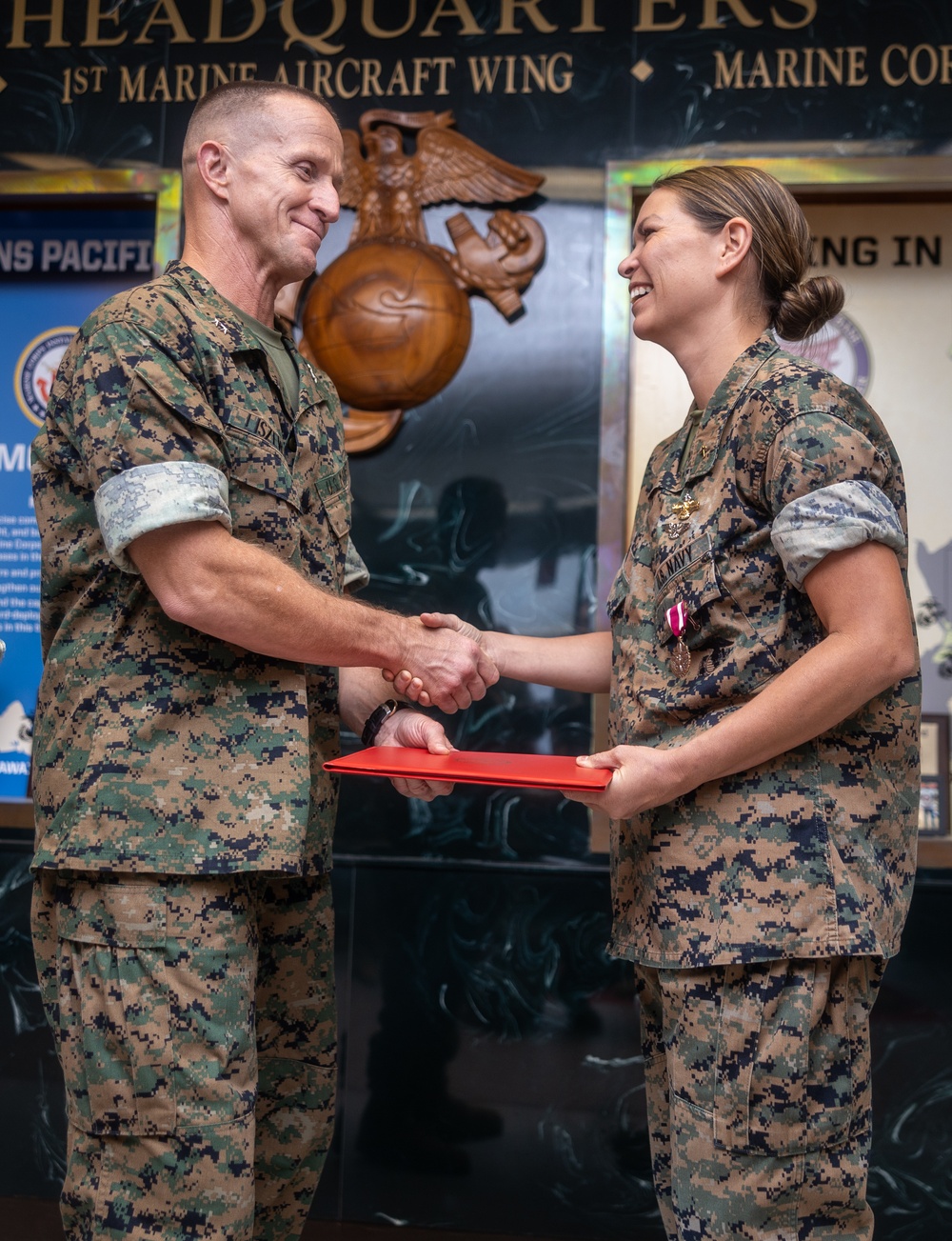 U.S. Marine Corps Maj. Gen. Stephen Liszewski recognizes MCIPAC Marines