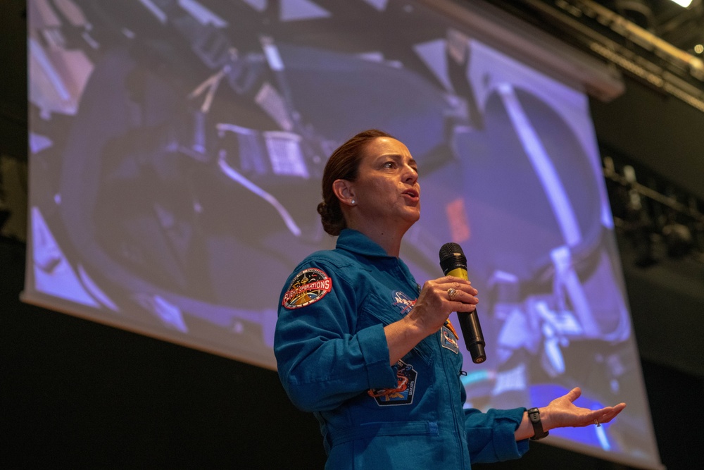 Marine Col. Nicole Aunapu Mann, NASA astronaut, visits Naval Station Rota