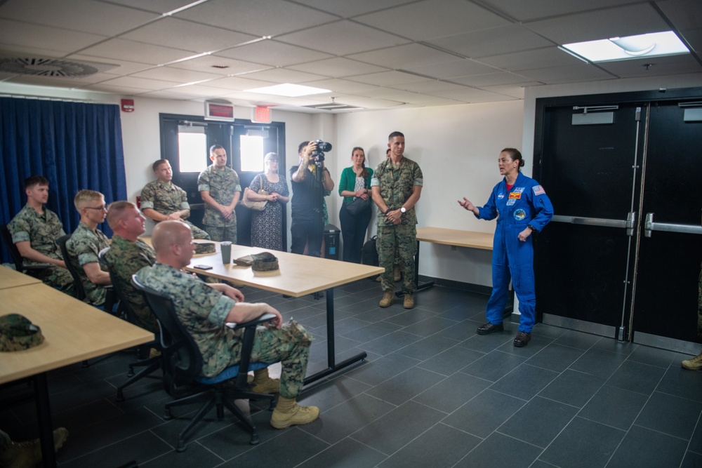 Marine Col. Nicole Aunapu Mann, NASA astronaut, visits Naval Station Rota