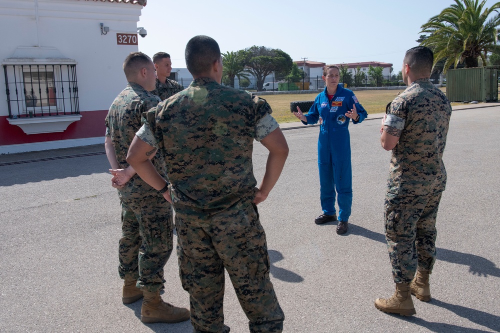 Marine Col. Nicole Aunapu Mann, NASA astronaut, visits Naval Station Rota