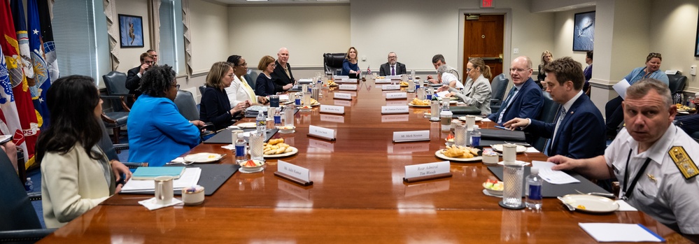 Deputy Secretary of Defense Hicks, British Permanent Under Secretary of State for Defense Williams hold meeting