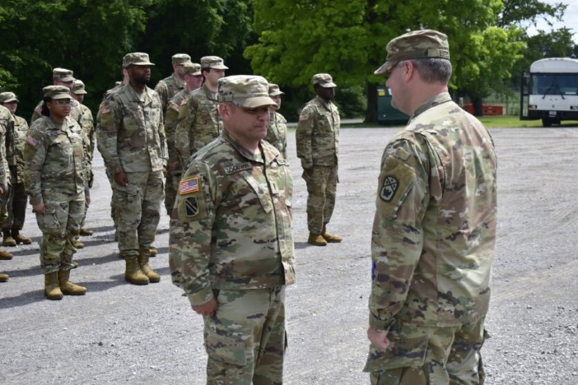 194th Engineer Brigade promotes Soldiers during Annual Training