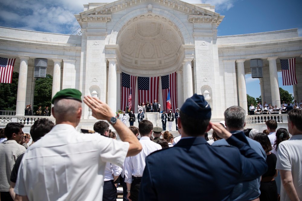 The Flame of Liberty Ceremony Commemorating the 80th Anniversary of the Allied Invasion of Normandy