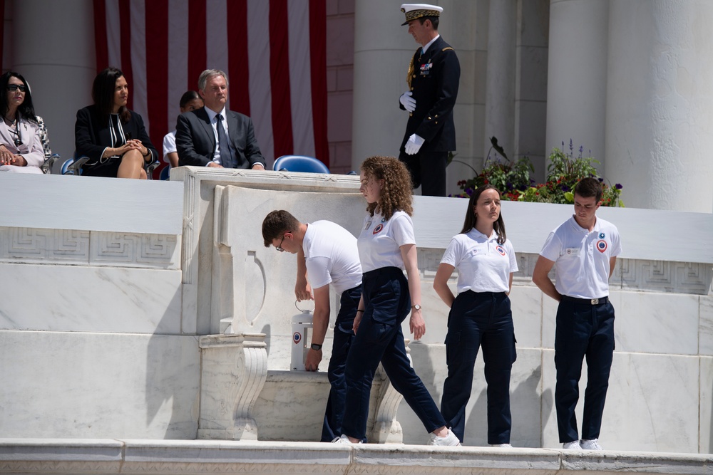 The Flame of Liberty Ceremony Commemorating the 80th Anniversary of the Allied Invasion of Normandy