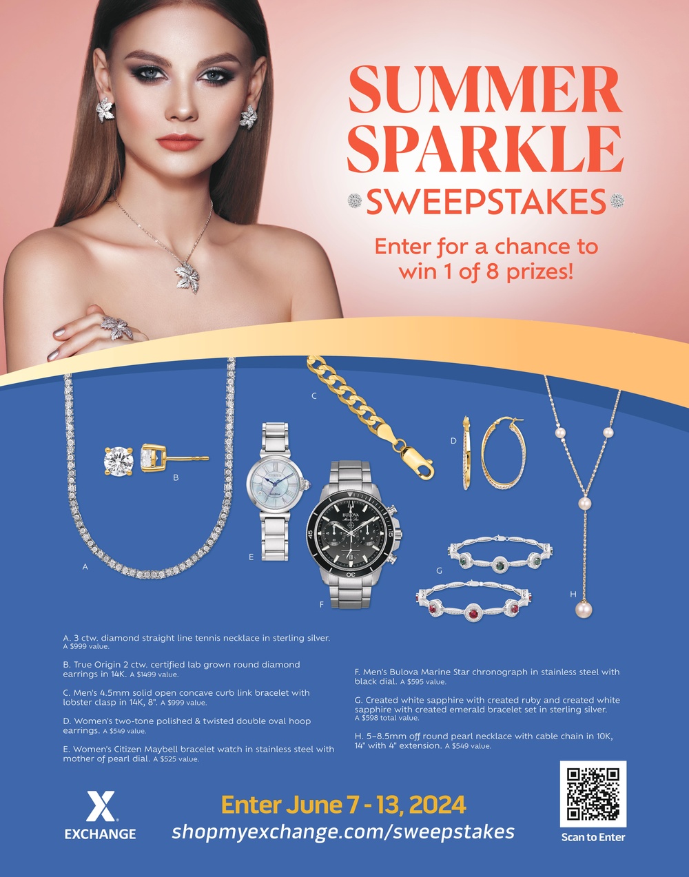 Military Shoppers Can Win $6,300 in Bling in the Exchange’s Summer Sparkle Sweepstakes