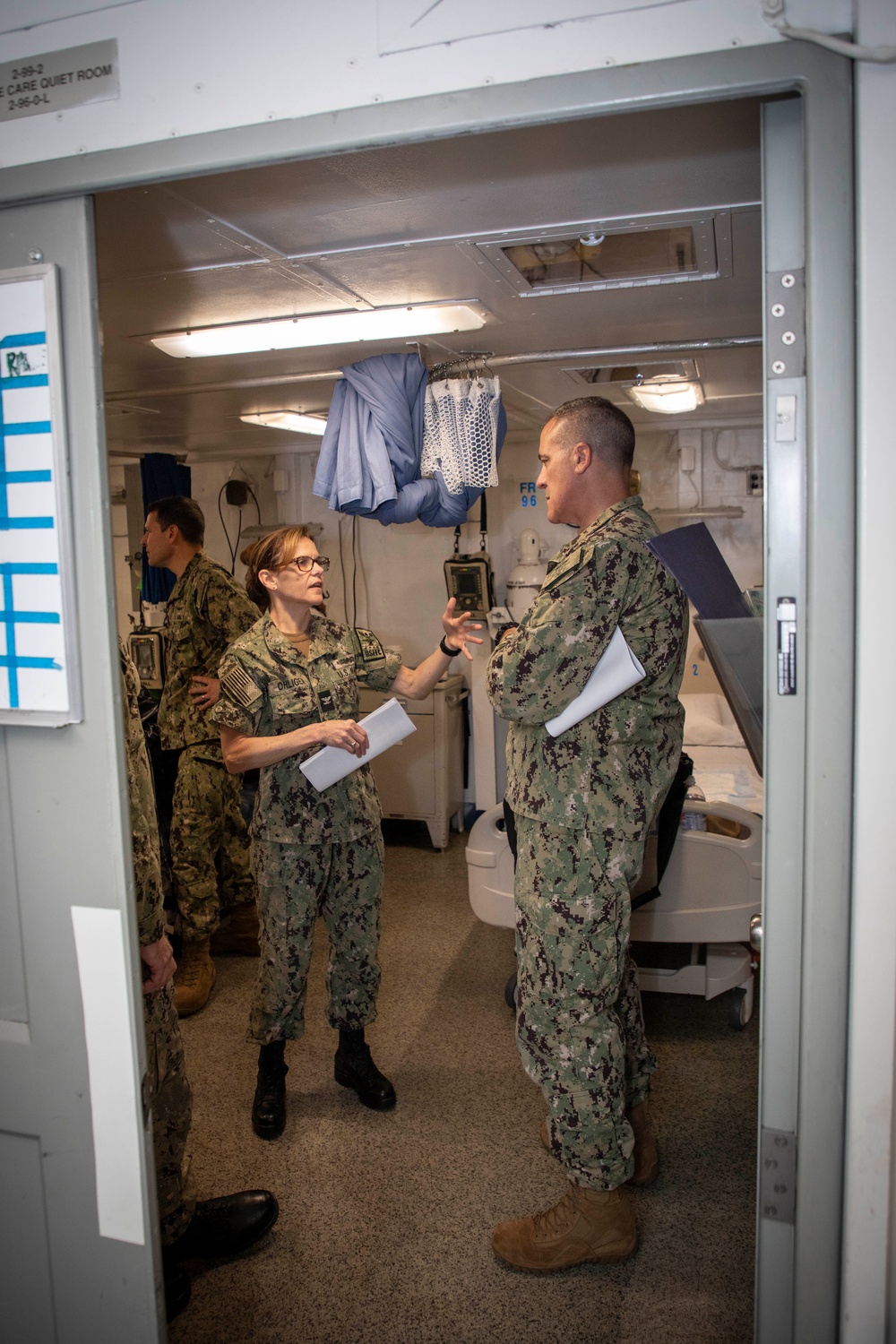 Sailors and staff with U.S. Fleet Forces, Naval Medical Forces Atlantic, Naval Air Force Atlantic and Naval Medical Forces Pacific conduct Quality Medical Assist Visit aboard USS Harry S. Truman (CVN 75)