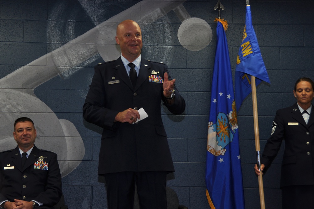 Long time 757th member takes squadron yoke