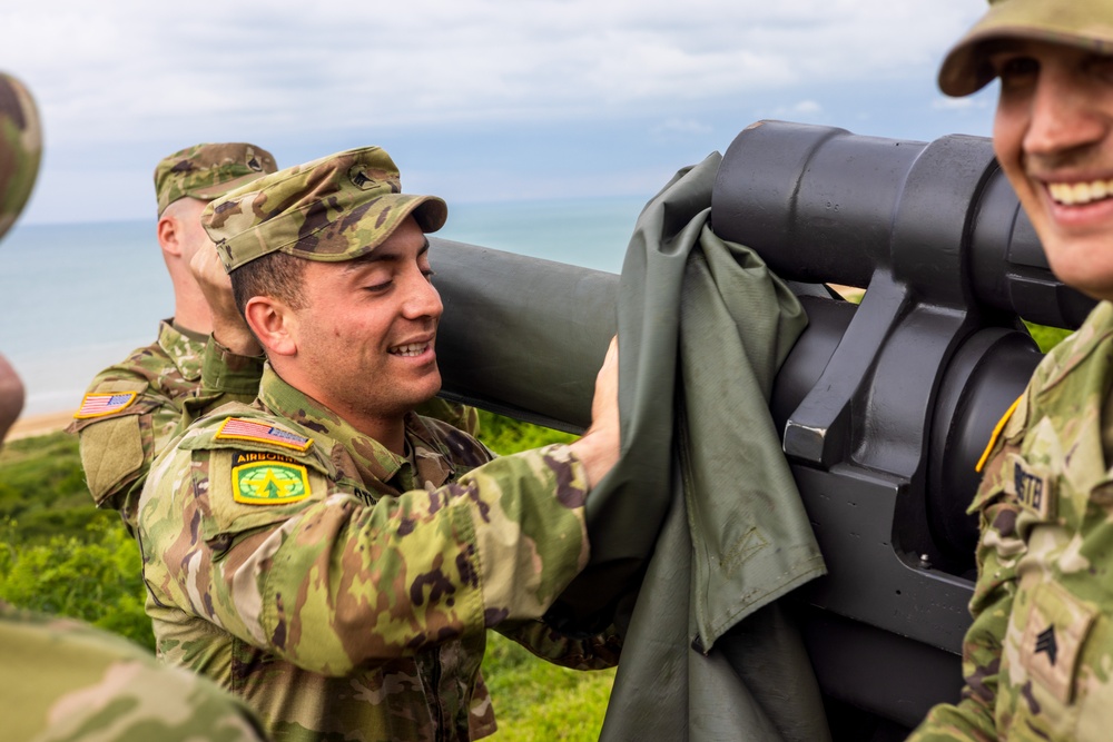 Cannons Staged for D-Day