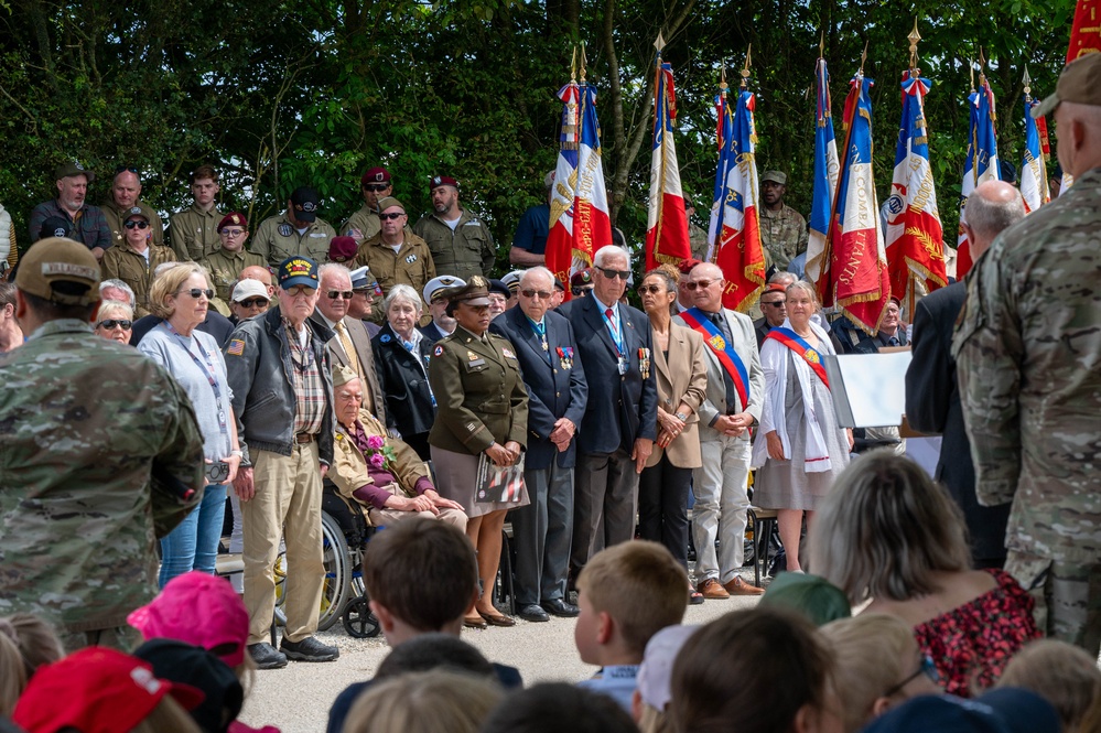DDay 80 memorial ceremony honors lost service members at Magneville Memorial site