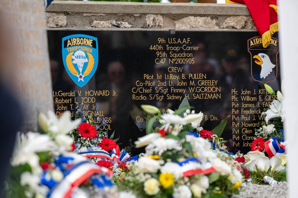 DDay 80 memorial ceremony honors lost service members at Magneville Memorial site