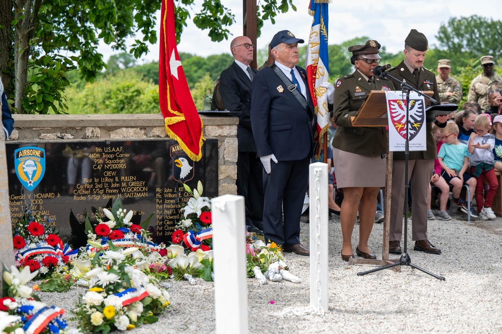 DDay 80 memorial ceremony honors lost service members at Magneville Memorial site